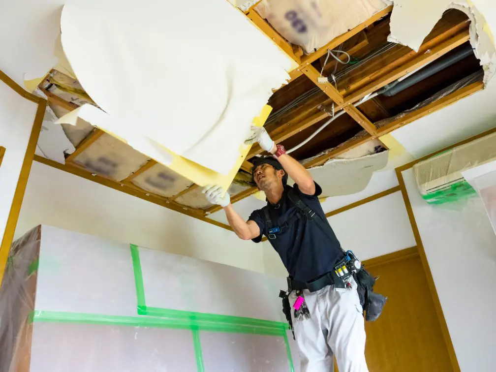 repairing ceiling water damage