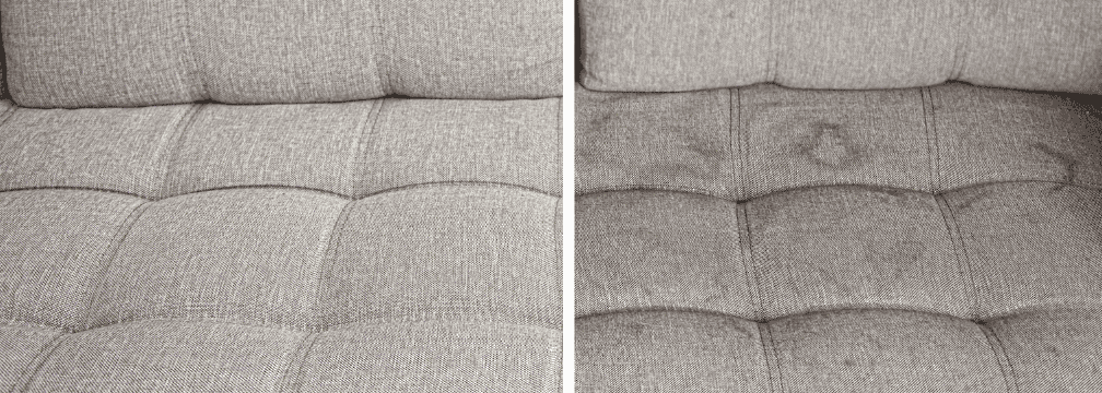 before and after upholstery cleaning