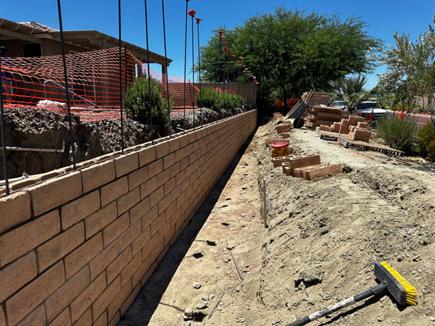 Picture18 retaining wall in progress