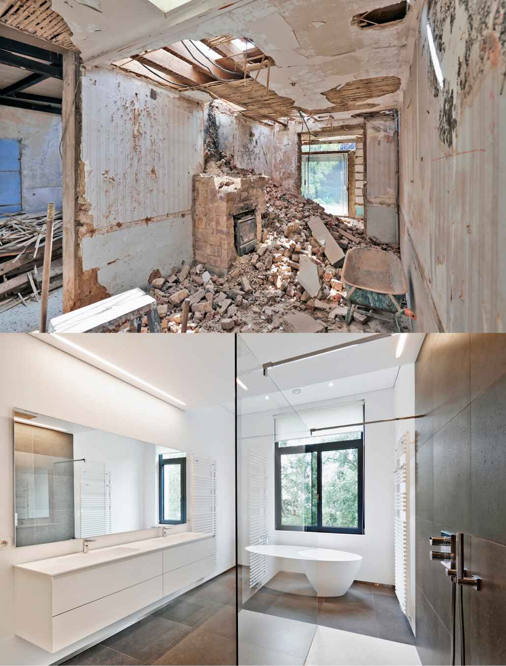 about-img-2 Before and after water damage restoration - bathroom remodel